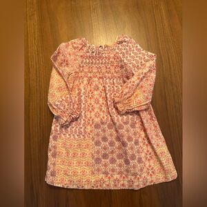 Zara smocked pink dress for girls